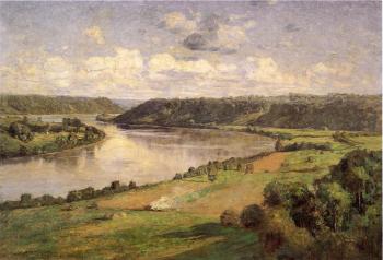 Theodore Clement Steele : The Ohio river from the College Campus, Honover
